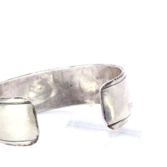 Vintage Sterling Silver Hopi Native American Overlay Cuff Bracelet - Picture 11 of 11